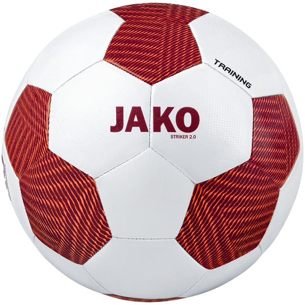 JAKO Trainingsbal Striker 2.0 - Wit/Wijnrood/Fluo oranje