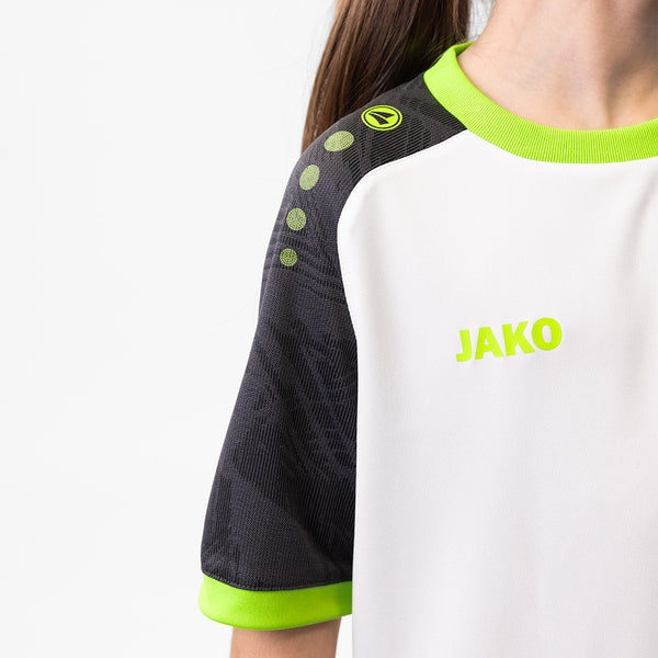 JAKO Shirt Iconic KM - wit/zwart/fluogroen