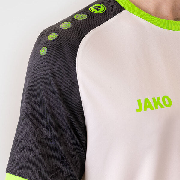 JAKO Shirt Iconic KM - wit/zwart/fluogroen