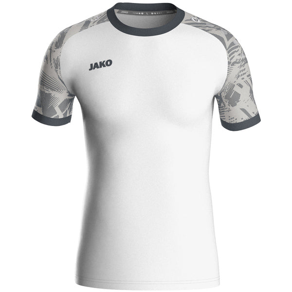 JAKO Shirt Iconic KM - wit/zachtgrijs/antra light