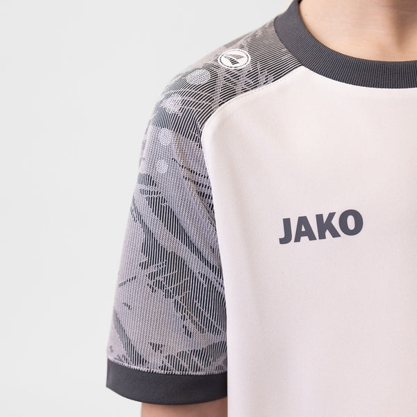 JAKO Shirt Iconic KM - wit/zachtgrijs/antra light