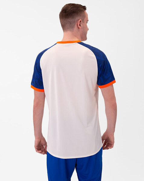 JAKO Shirt Iconic KM - wit/sportroyal/fluo oranje