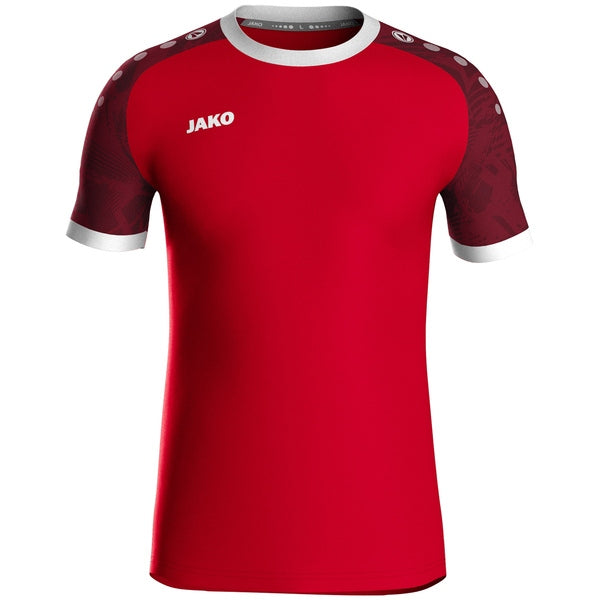 JAKO Shirt Iconic KM - sportrood/wijnrood