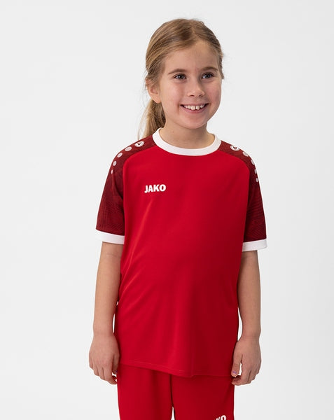 JAKO Shirt Iconic KM - sportrood/wijnrood