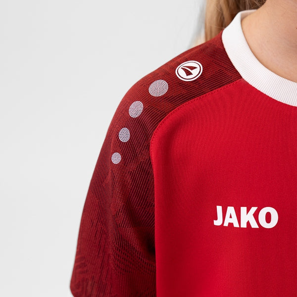 JAKO Shirt Iconic KM - sportrood/wijnrood