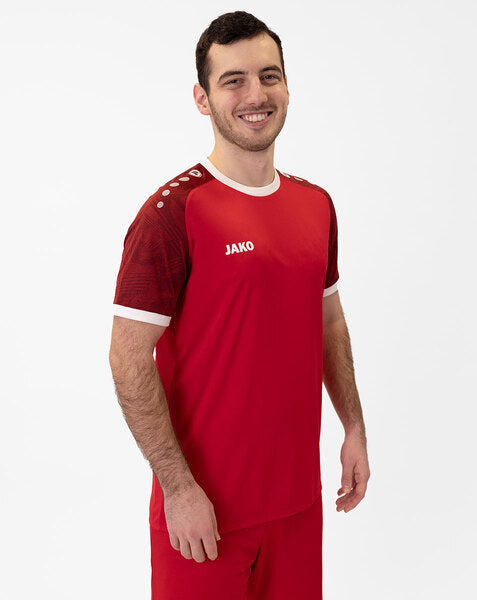 JAKO Shirt Iconic KM - sportrood/wijnrood