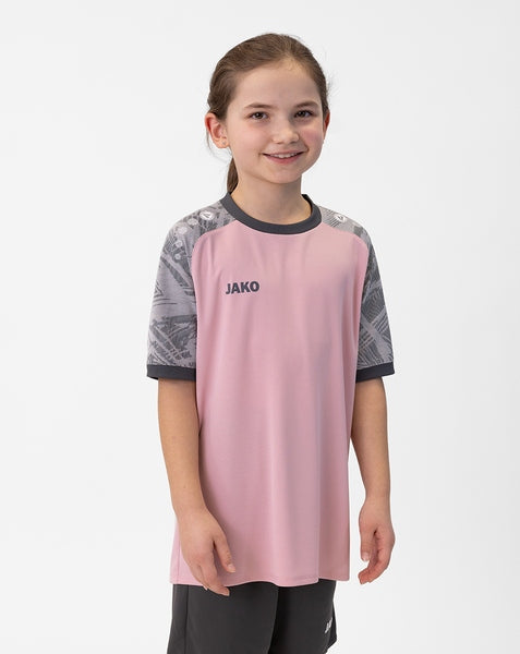 JAKO Shirt Iconic KM - antiek roze/zachtgrijs/antra light