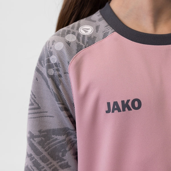 JAKO Shirt Iconic KM - antiek roze/zachtgrijs/antra light