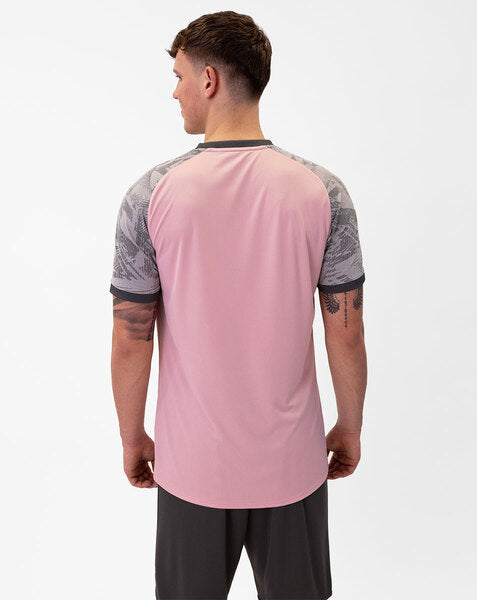 JAKO Shirt Iconic KM - antiek roze/zachtgrijs/antra light