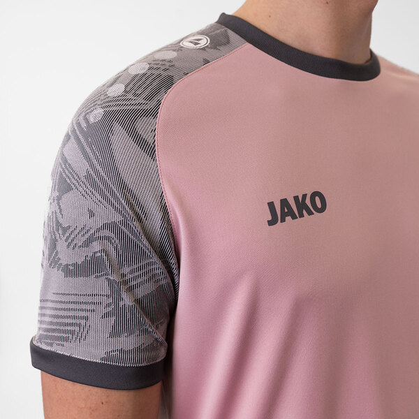 JAKO Shirt Iconic KM - antiek roze/zachtgrijs/antra light