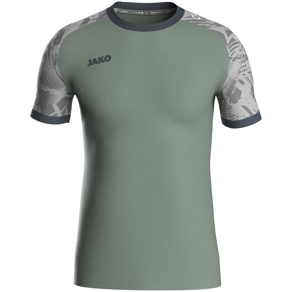 JAKO Shirt Iconic KM - mintgroen/zachtgrijs/antra light