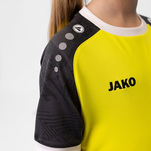 JAKO Shirt Iconic KM - zachtgeel/zwart