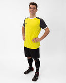 JAKO Shirt Iconic KM - zachtgeel/zwart