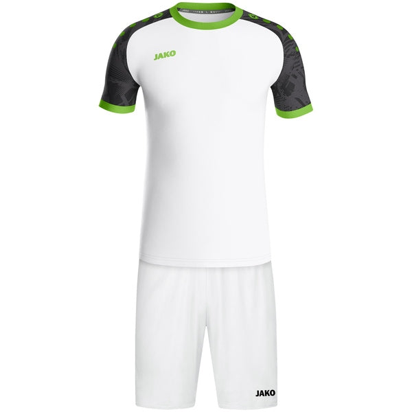 JAKO Shirt Iconic KM - wit/zwart/fluogroen