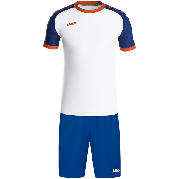 JAKO Shirt Iconic KM - wit/sportroyal/fluo oranje