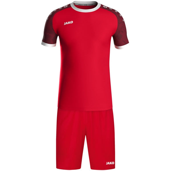 JAKO Shirt Iconic KM - sportrood/wijnrood