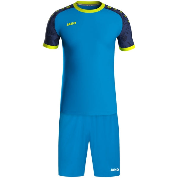 JAKO Shirt Iconic KM - JAKO-blauw/marine/fluogeel