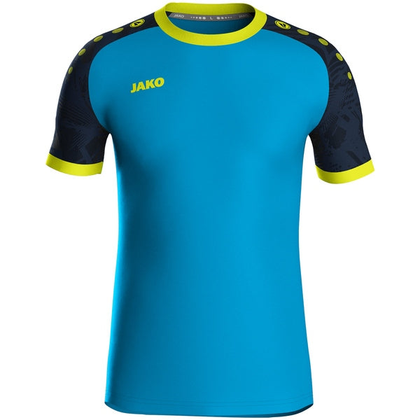 JAKO Shirt Iconic KM - JAKO-blauw/marine/fluogeel