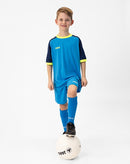 JAKO Shirt Iconic KM - JAKO-blauw/marine/fluogeel