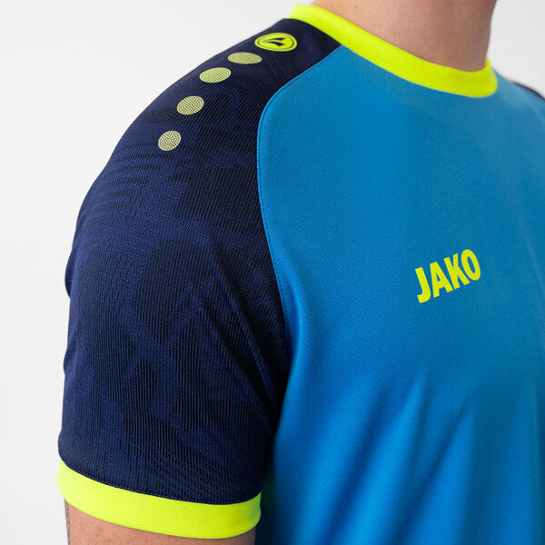 JAKO Shirt Iconic KM - JAKO-blauw/marine/fluogeel