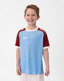 JAKO Shirt Iconic KM - zachtblauw/wijnrood