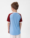 JAKO Shirt Iconic KM - zachtblauw/wijnrood