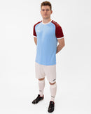 JAKO Shirt Iconic KM - zachtblauw/wijnrood