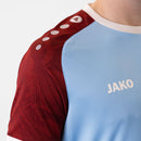 JAKO Shirt Iconic KM - zachtblauw/wijnrood
