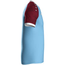 JAKO Shirt Iconic KM - zachtblauw/wijnrood