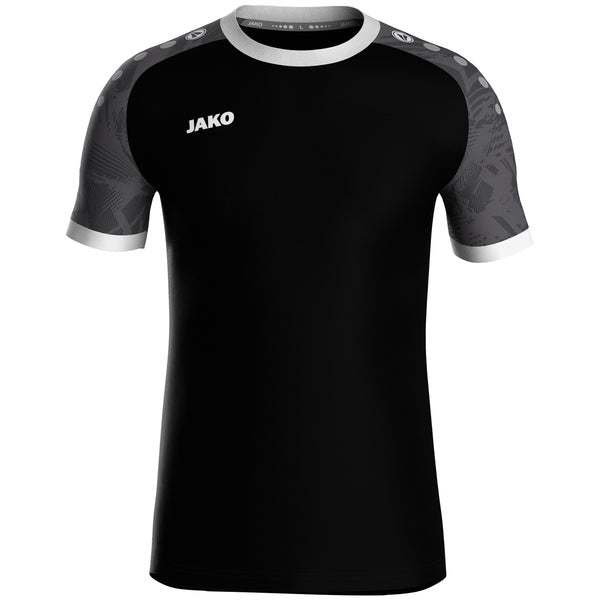 JAKO Shirt Iconic KM - zwart/antraciet