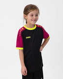 JAKO Shirt Iconic KM - zwart/pink/fluogeel