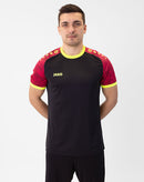 JAKO Shirt Iconic KM - zwart/pink/fluogeel