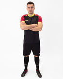 JAKO Shirt Iconic KM - zwart/pink/fluogeel