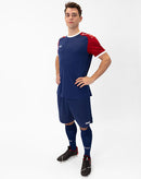 JAKO Shirt Iconic KM - navy/chillrood