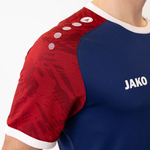 JAKO Shirt Iconic KM - navy/chillrood