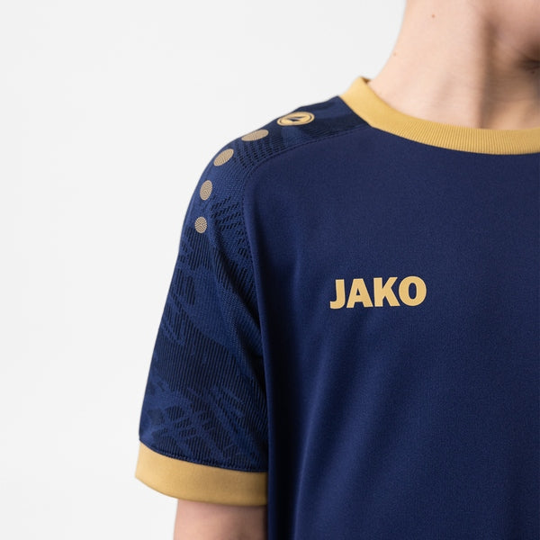 JAKO Shirt Iconic KM - navy/marine/goud