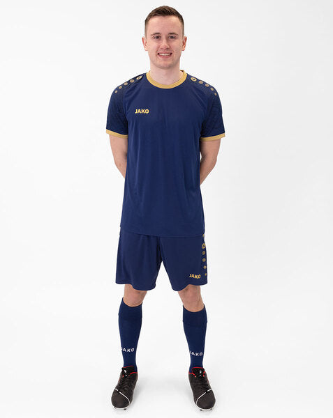 JAKO Shirt Iconic KM - navy/marine/goud