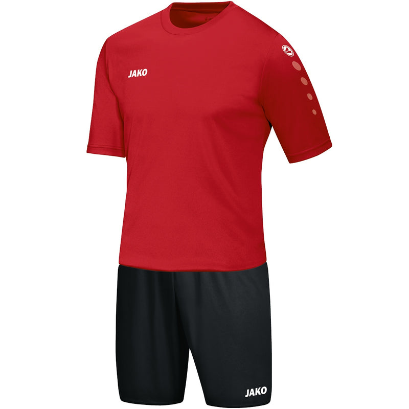 JAKO Trainingsset Kinderen rood | T-Shirt + Short inclusief opdruk