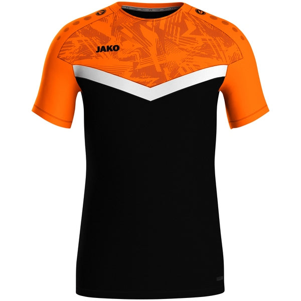 JAKO T-shirt Iconic - zwart/fluo oranje