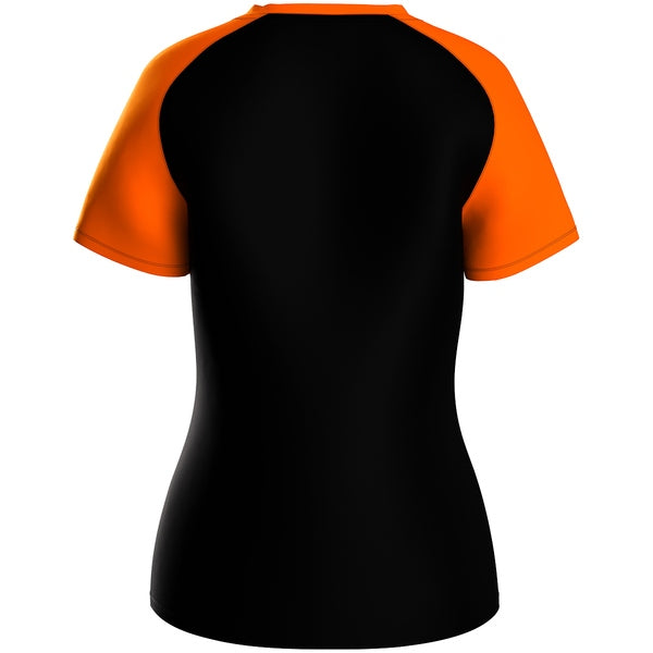 JAKO T-shirt Iconic - zwart/fluo oranje