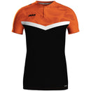 JAKO Polo Iconic - zwart/fluo oranje