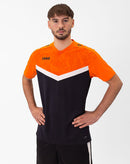 JAKO Polo Iconic - zwart/fluo oranje