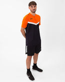 JAKO Polo Iconic - zwart/fluo oranje