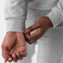 JAKO Sweater met kap Base - lichtgrijs gemeleerd