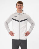 JAKO Jas met kap Iconic - wit/zachtgrijs