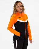 JAKO Jas met kap Iconic - zwart/fluo oranje