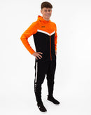 JAKO Jas met kap Iconic - zwart/fluo oranje