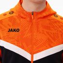 JAKO Jas met kap Iconic - zwart/fluo oranje