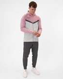 JAKO Jas met kap Iconic - zachtgrijs/antiek roze/anthra light