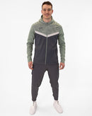 JAKO Jas met kap Iconic - zachtgrijs/mintgroen/anthra light